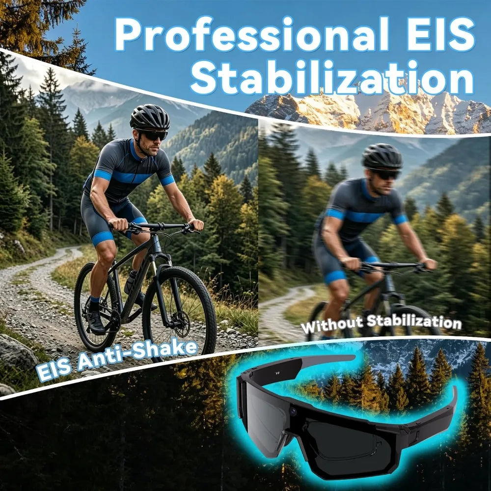 Camera-equipped Glasses, HD Recording, Waterproof Bluetooth Sunglasses, AI Assistant, Touch Control, UV Protection