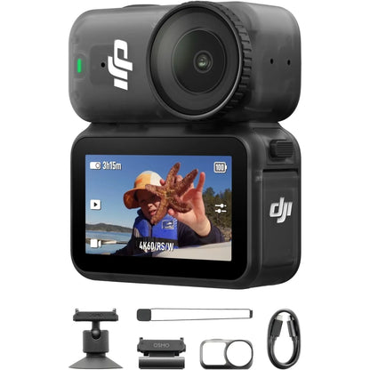 DJI Osmo Nano Standard Combo (128GB) - Small 4K/60fps Vlogging Camera with a 1/1.3" Sensor, 143° Wide FOV Video, 200-Min Recording, Swift Content Transfer, Magnetic POV Cam 4K for Sports, Vlog