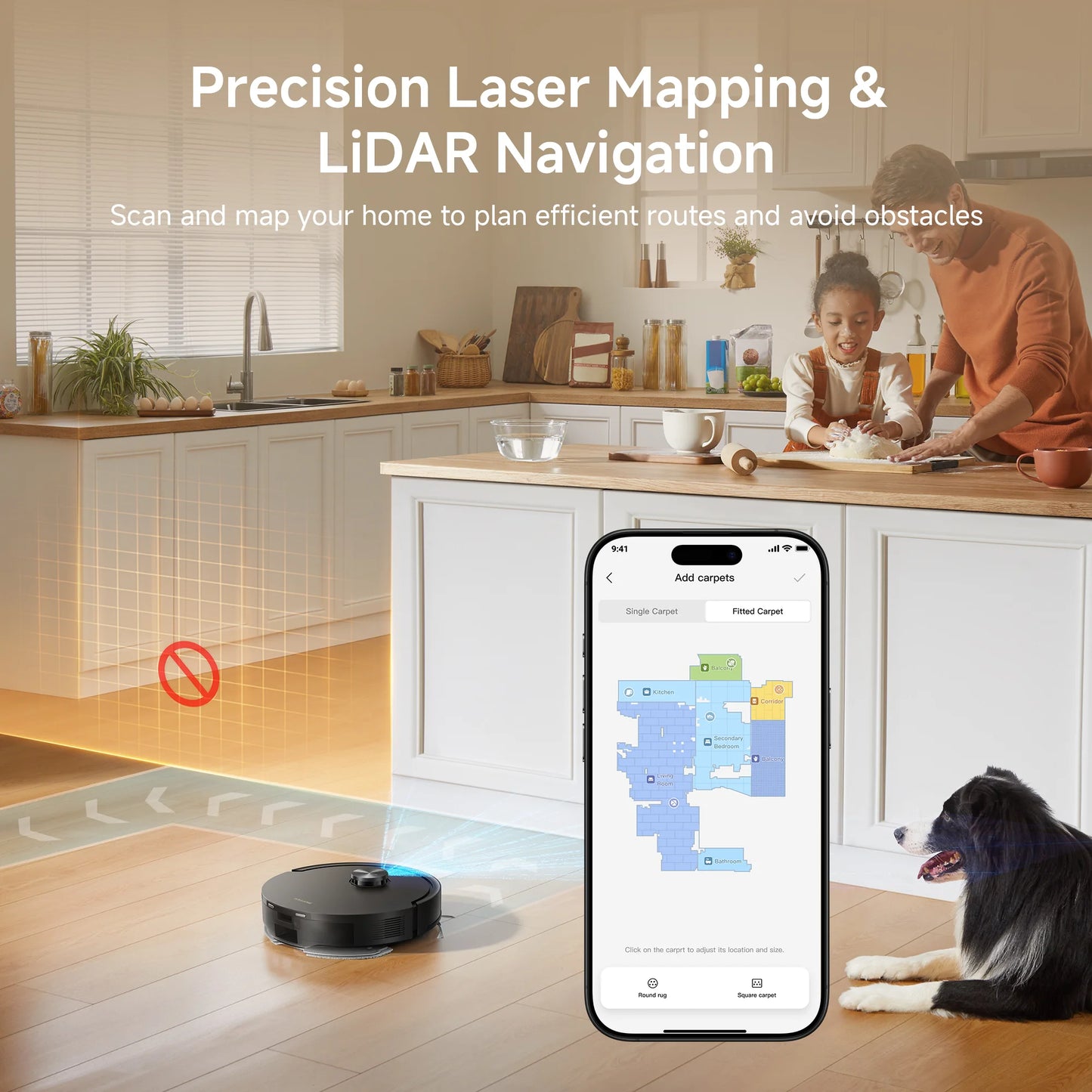 DREAME C30 Plus Robot Vacuum and Mop Cleaner, 19000Pa Suction, Self-Emptying Robot Vacuum, Pet Hair Anti-Tangle, Carpet Detection Boost ,LiDAR Navigation,No-Go Zones, Smart App&Voice Control, Black