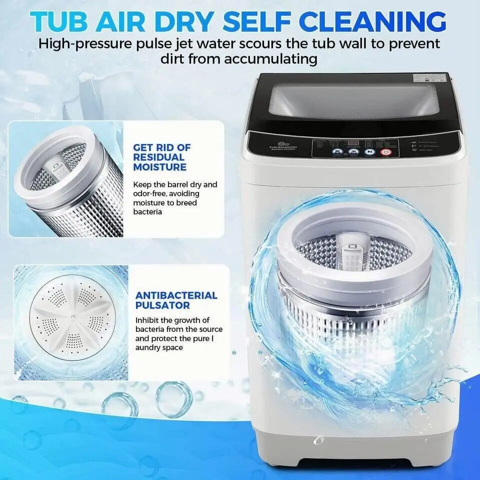 Washing Machine 17.8Lbs Portable Washer&Dryer Combo for Home Apartment RV Dorm