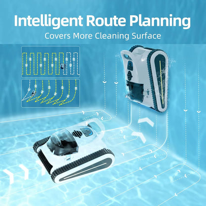 Pool Vacuum for Inground Pools Cordless Robotic Pool Cleaner APP Control Orange