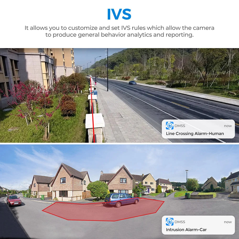 180 Panoramic Dual Lens 8CH NVR IP POE CCTV Security Camera System Full Color Night Vision Outdoor Active Deterrence DMSS APP
