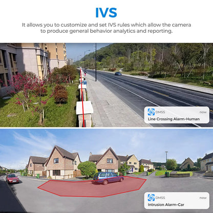 180 Panoramic Dual Lens 8CH NVR IP POE CCTV Security Camera System Full Color Night Vision Outdoor Active Deterrence DMSS APP