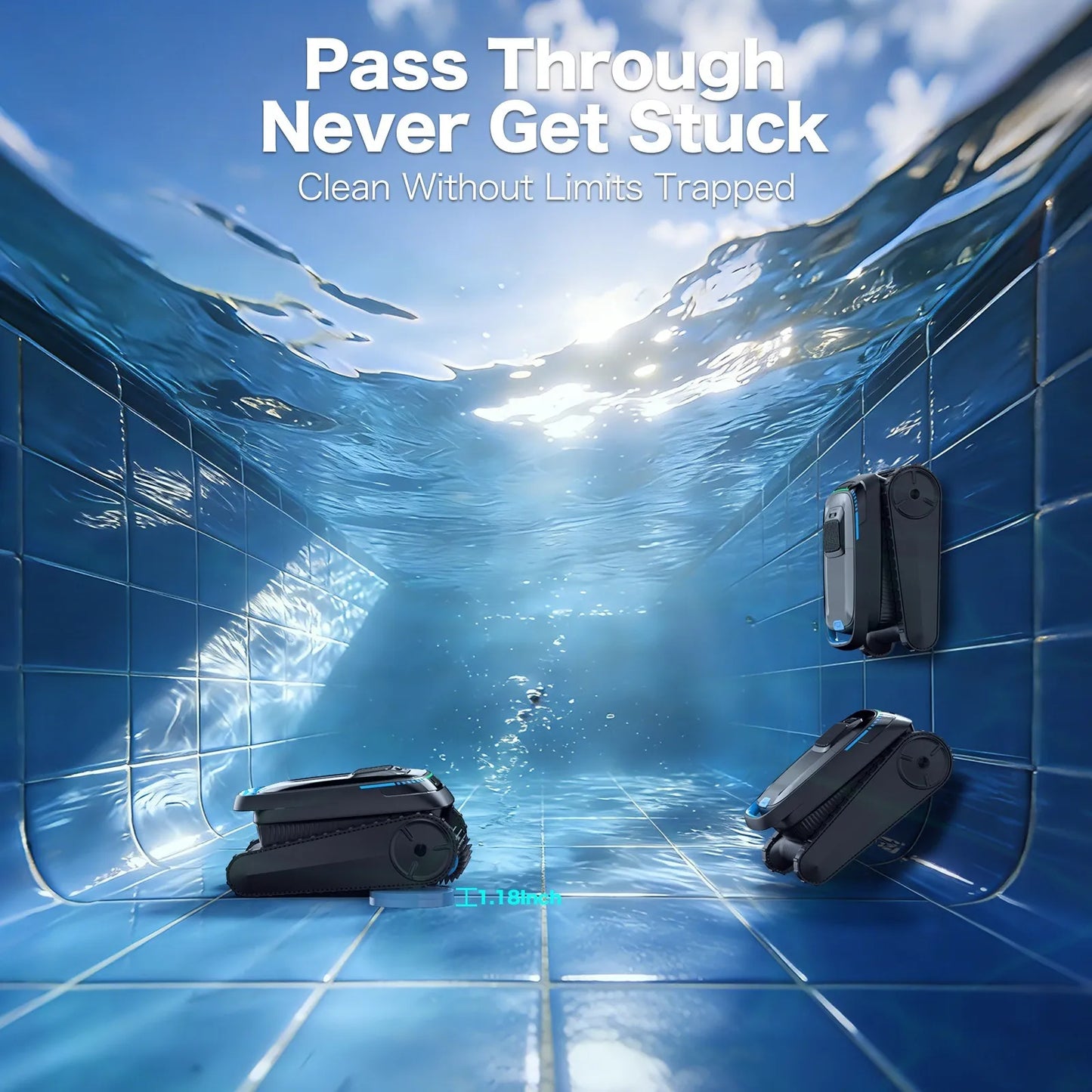 120Min ARROBO CP20 Cordless Robotic Pool Cleaner for Inground Above Ground Pool
