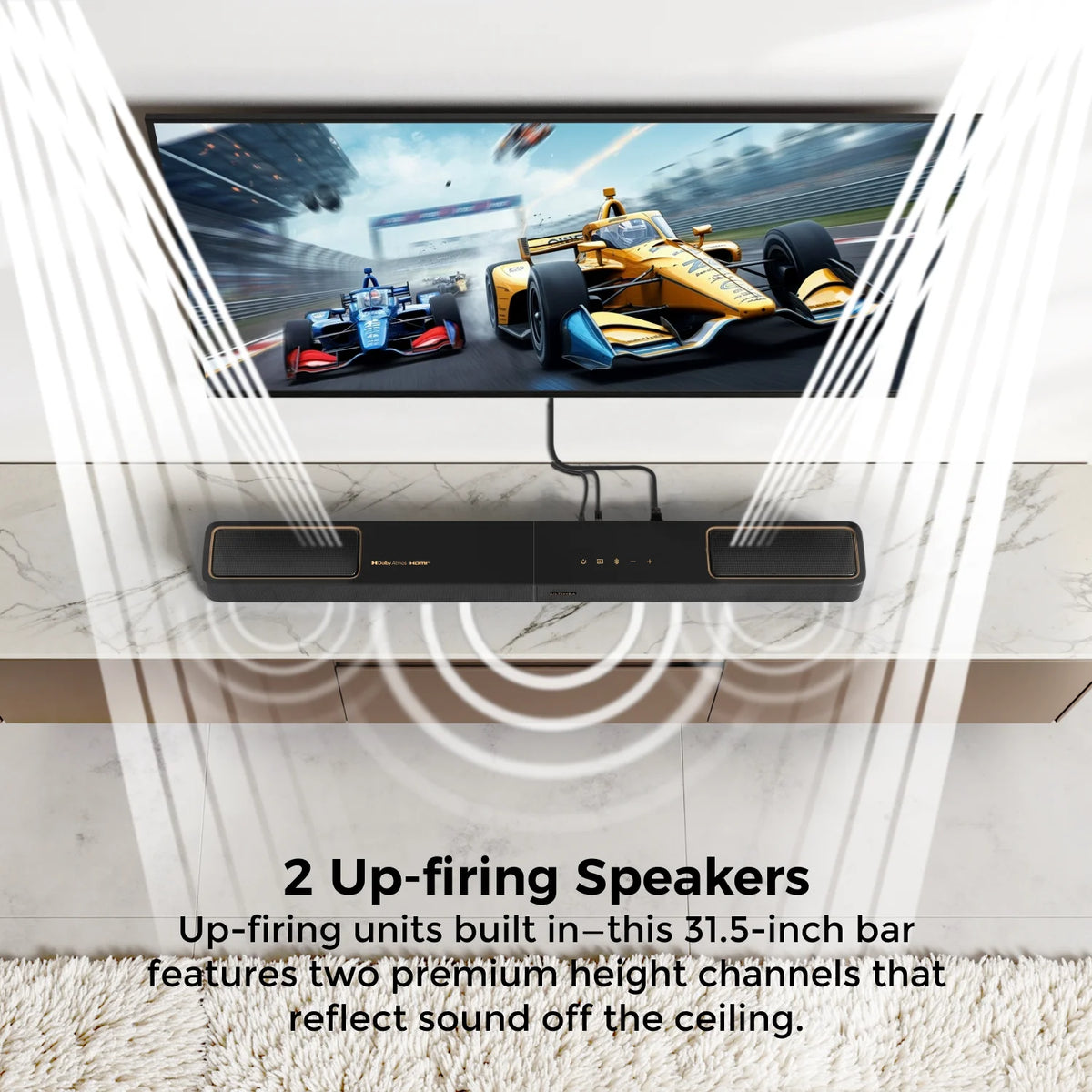ULTIMEA 460W 5.1.2ch Sound Bar with Dolby Atmos, Surround Sound Home Theater System for TV with 2 Surround Speakers, APP Control