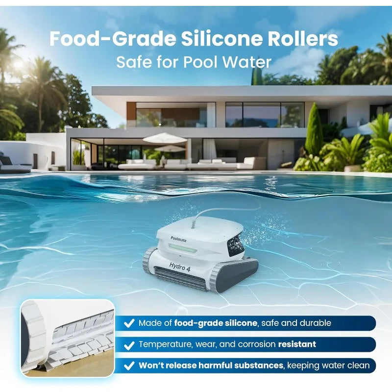 Chasing Hydro 4 Inground Pool Vacuum Cleaner | 50ft Corded Pool Robot for Floor, Wall & Waterline Cleaning | Smart App Control