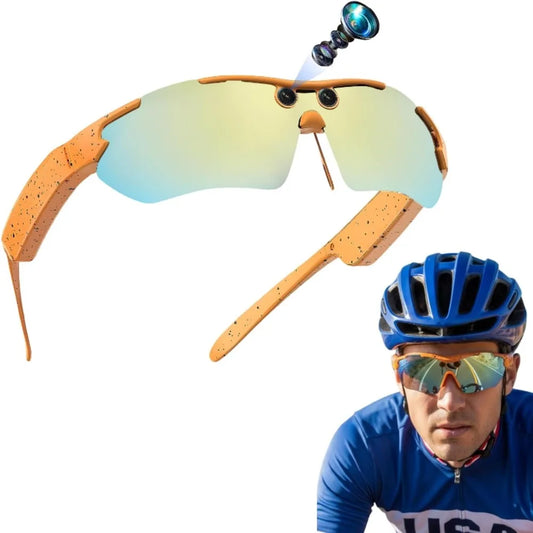 AI-Enabled Smart Glasses with 8MP Camera, 1080P Video, Multi-Language Translation, Dual Mic, WiFi Sports Sunglasses