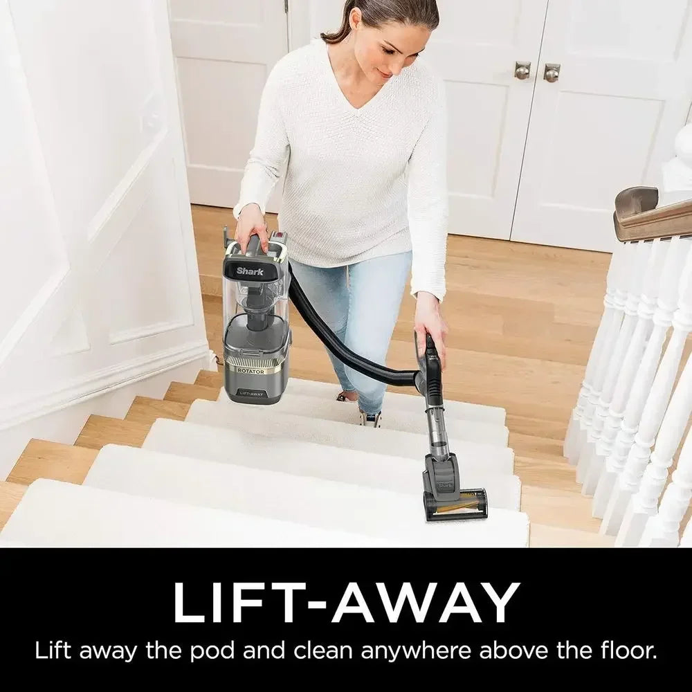 Upright Vacuum with Self-Cleaning Brushroll, Pet Hair Removal, HEPA Filter, 89 Quart Dust Cup, Silver (Renewed)