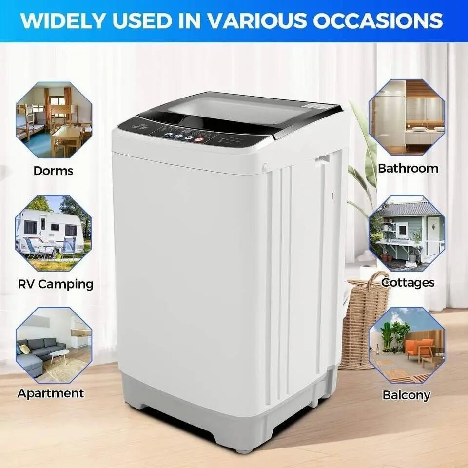 Washing Machine 17.8Lbs Portable Washer&Dryer Combo for Home Apartment RV Dorm