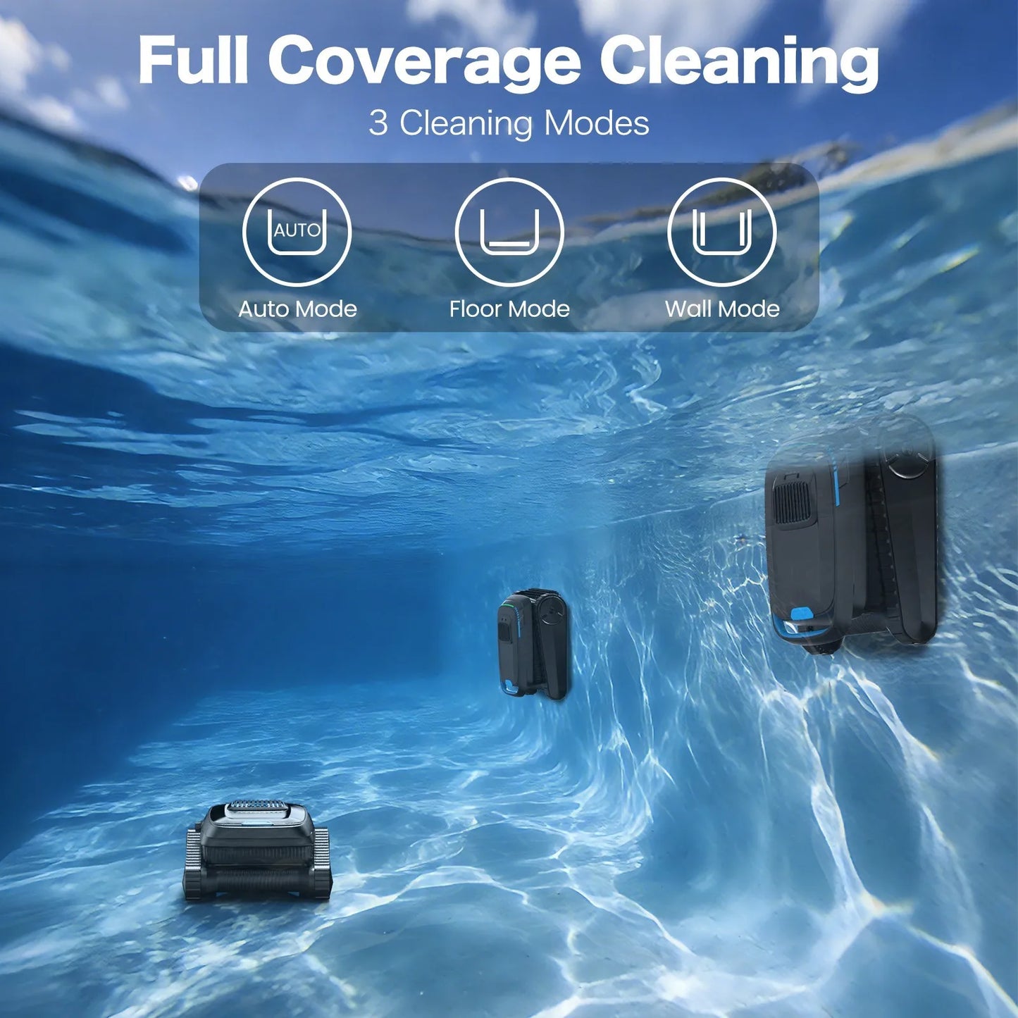 120Min ARROBO CP20 Cordless Robotic Pool Cleaner for Inground Above Ground Pool