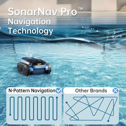 Cordless Robotic Pool Vacuum Pool Cleaner Wall Climbing for Inground Pools