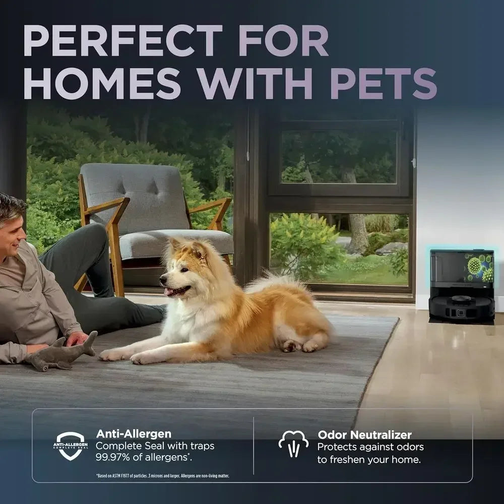 Smart Vacuum & Mop, Auto-Empty & Refill, 60-Day Bin, 30-Day Water Tank, 5 Cleaning Modes, 2820YE (Renewed)