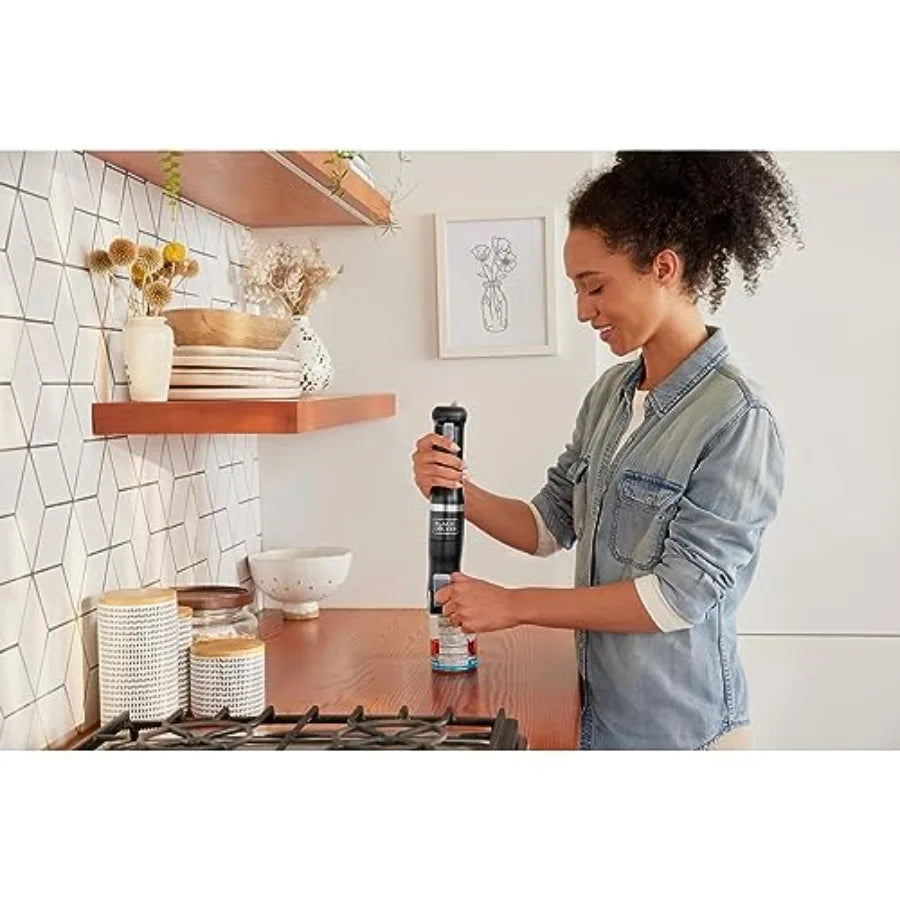 Kitchen Wand Cordl Immersion Blender, 6 in 1 Multi Tool Set, Hand Blender with Charging Dock, BCKM1016KS10