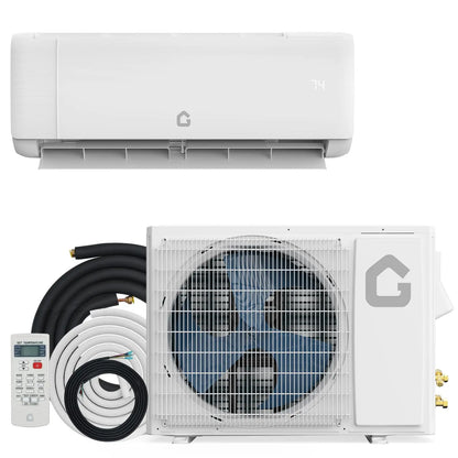 Smart 12000 BTU 115V Mini Split AC Ductless Inverter Heat Pump 22 SEER2 Wall Mount Air Conditioner With Alexa For 750 Sq.Ft