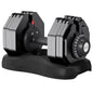 Adjustable Dumbbells Set of 2, 88LB Quick Adjust Free Weights with Double Safety Lock Anti-Slip Steel Handle, Space Saving Home