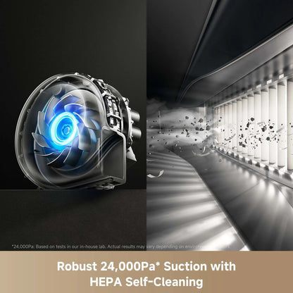 V50 Ultra Complete White Robot Vacuum Cleaner Mopping Function 24,000Pa