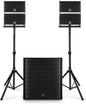 PRORECK 4000W PMPO Line Array and 18 inch Active Subwoofer Powered PA System Bluetooth/USB/SD/Remote Control for DJs,BandsEvents