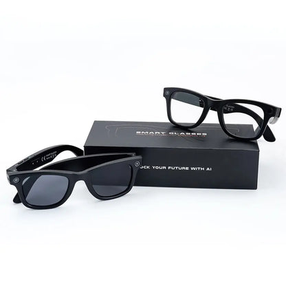 2026 SANVNET GS4 MAX Smart Eyewear 8MP Video Camera Sunglasses Wi-Fi Transfer Audio Record Smart AI Glasses with Dual Lenses