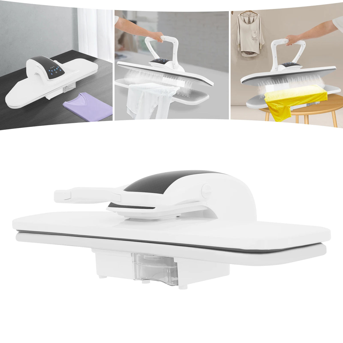 Professional Steam Iron Press 5 Fabric Mode Intelligent Steam Press Desktop Garment Steam Press Iron Household Ironing Equipment for Home Apparel Shop Curtain Sheet