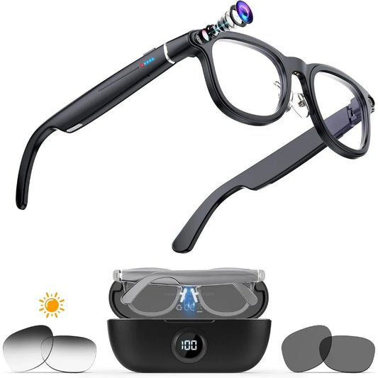 Smart Glasses with Integrated Camera and 4K Video Capabilities