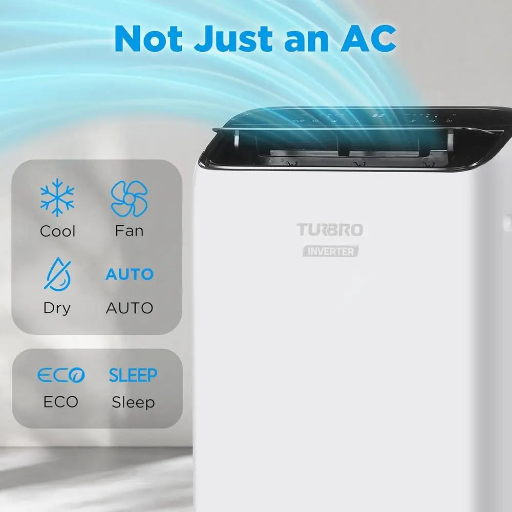 14,000 BTU Portable Air Conditioner, High Efficiency, Quiet, Cools 600 Sq. Ft., Remote & Wi-Fi Enabled