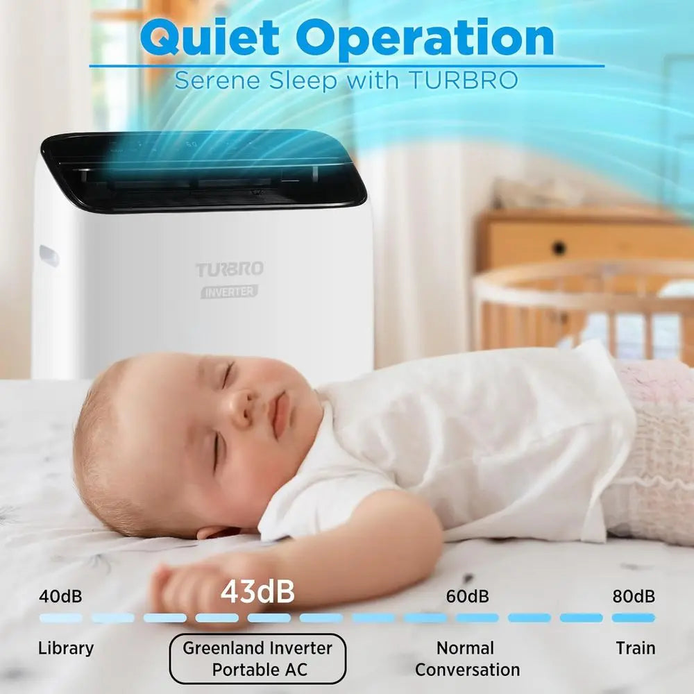 14,000 BTU Portable Air Conditioner, High Efficiency, Quiet, Cools 600 Sq. Ft., Remote & Wi-Fi Enabled