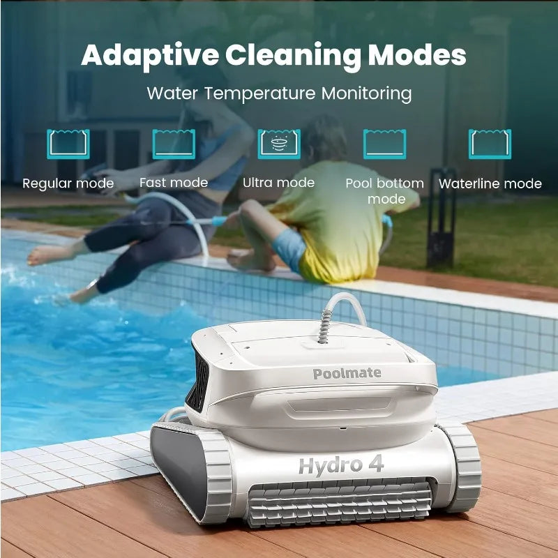 Chasing Hydro 4 Inground Pool Vacuum Cleaner | 50ft Corded Pool Robot for Floor, Wall & Waterline Cleaning | Smart App Control