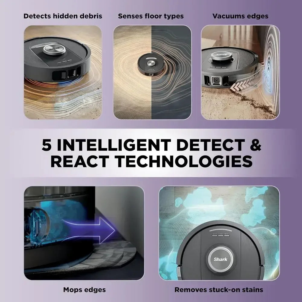 Smart Vacuum & Mop, Auto-Empty & Refill, 60-Day Bin, 30-Day Water Tank, 5 Cleaning Modes, 2820YE (Renewed)