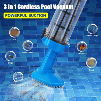 Handheld Rechargeable Pool Vacuum Cleaner for Above Ground Pools and Inground Pools Removable Filter for Maintenance