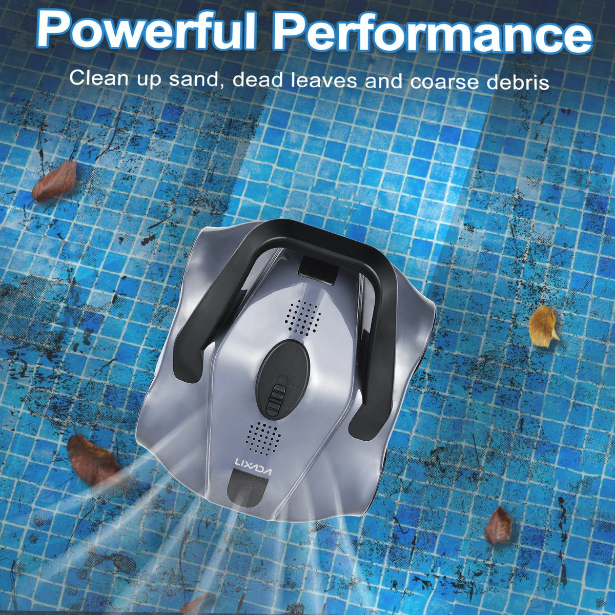 Automatic Robotic Pool Cleaner for Flat Ground Pool Vacuum Cordless Robotic Pool Vacuum for In Ground Flat Pools