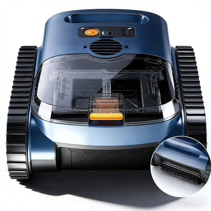 Cordless Robotic Pool Cleaner, 180Min Runtime, Dual Motors, 7800mAh Batter