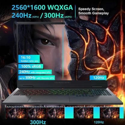 Thunderobot Radiant 16 i9 5080 2.5K Gaming Laptop,  Intel Core i9-14900HX, GeForce RTX 5080, 64GB DDR5, 2TB SSD, RGB Backlit