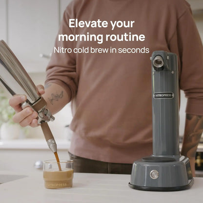 Electric Nitro Cold Brew Coffee & Cocktail Maker Machine, Air-Powered Nitrogen Infuser for Coffee, Matcha, Cocktails and Drinks