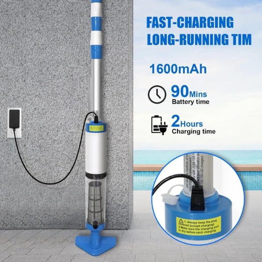 Handheld Rechargeable Pool Vacuum Cleaner for Above Ground Pools and Inground Pools Removable Filter for Maintenance