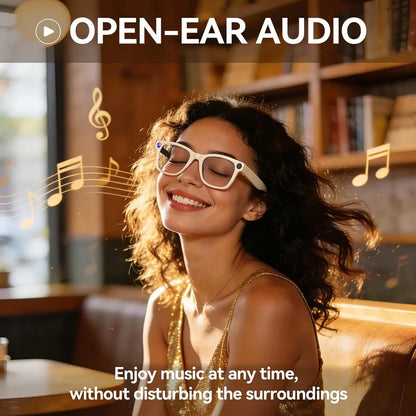 Smart Glasses with Voice Assistant, 8MP HD Camera, Real-Time Translation for Men & Women