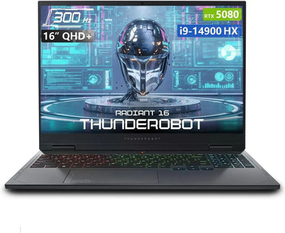 Thunderobot Radiant 16 i9 5080 2.5K Gaming Laptop,  Intel Core i9-14900HX, GeForce RTX 5080, 64GB DDR5, 2TB SSD, RGB Backlit