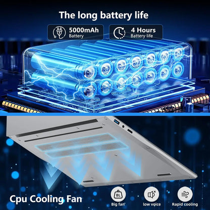 Xiaman 15.6" Intel Notebook PC Ultra Slim Laptop Intel Core i3-6100U 16GB RAM 1TB 2TB SSD Office Study Computer PC Windows 11