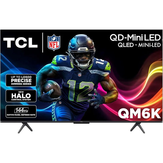 50 Inch Mini LED QLED 4K HDR Smart TV with 120-144HZ Refresh Rate, Dolby Atmos, and Gaming Features