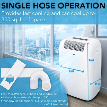 ARC-101CW 10,000 BTU Portable AC w/ Dehumidifier, Fan