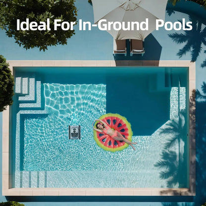 Pool Vacuum for Inground Pools Cordless Robotic Pool Cleaner APP Control Orange