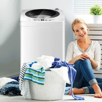 Portable Washing hine, ull Automatic Washer and Dryer Combo, with Built-in Pump Drain 8 LBS acity Compact Laundry Washer Spin Dr