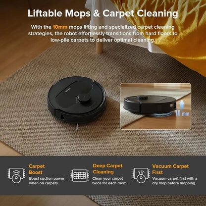 Qrevo Series Robot Vacuum and Mop, 8000Pa Suction, Upgraded rom Qrevo S, Anti-Brushes, Smart Obstacle Avoidance, Auto Mop Washin
