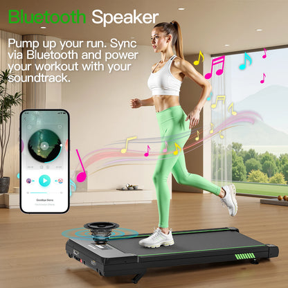 Akluer Walking Pad with 12% Auto Incline,2.5HP Quiet Under Desk Treadmills for Home and Office with Smart App&Bluetooth Speaker