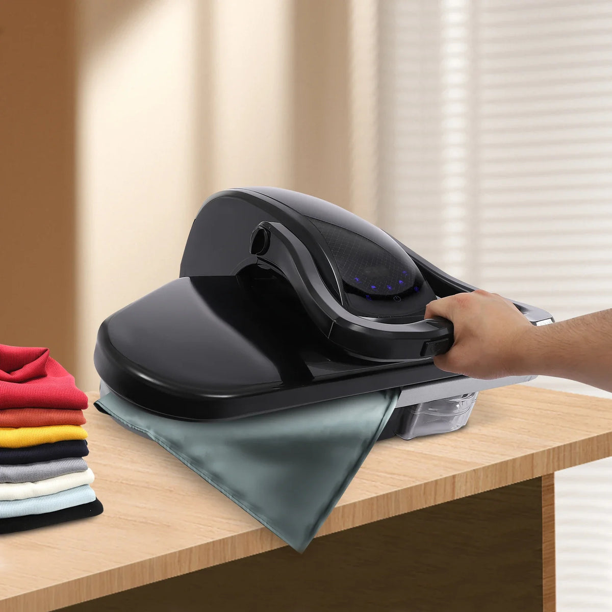 Steam Press for Clothes 1600W Steam Fabric Press Machine Smart Steam Press with Touch Screen & 5 Fabric Function for Home