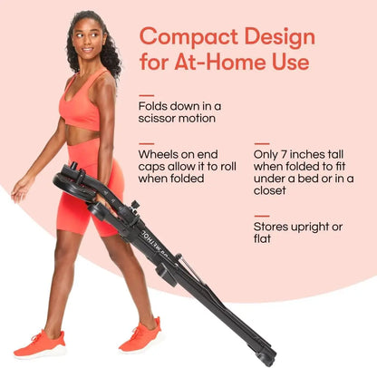 Durable Steel Squat Machine in Black for Home Gym: Low - impact Lower Body Workouts, Easy Setup and Foldable