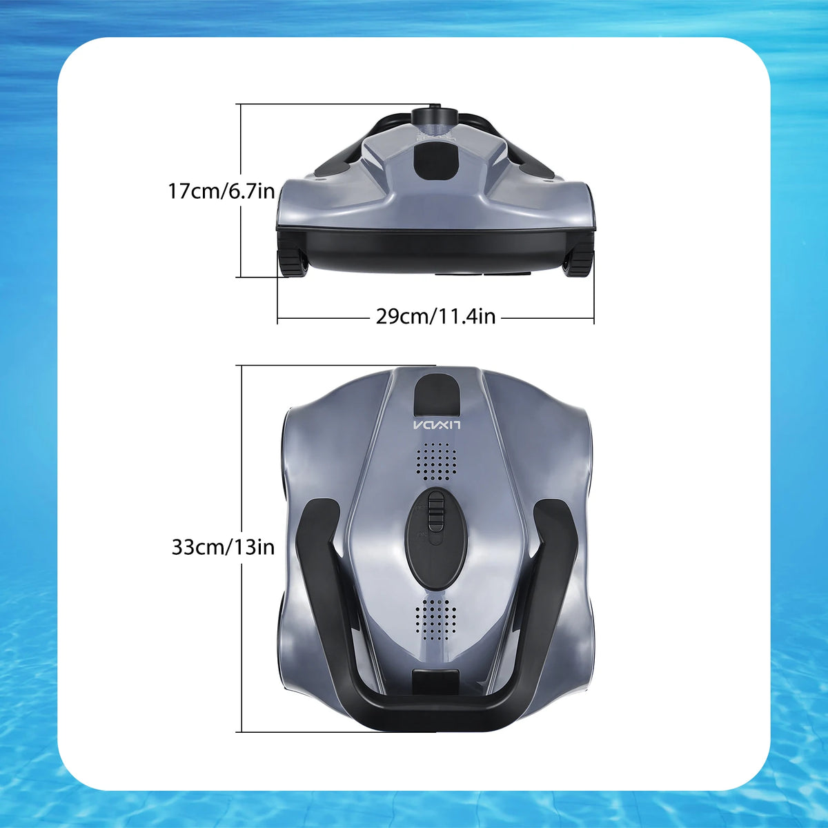 Automatic Robotic Pool Cleaner for Flat Ground Pool Vacuum Cordless Robotic Pool Vacuum for In Ground Flat Pools