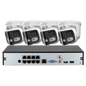 180 Panoramic Dual Lens 8CH NVR IP POE CCTV Security Camera System Full Color Night Vision Outdoor Active Deterrence DMSS APP