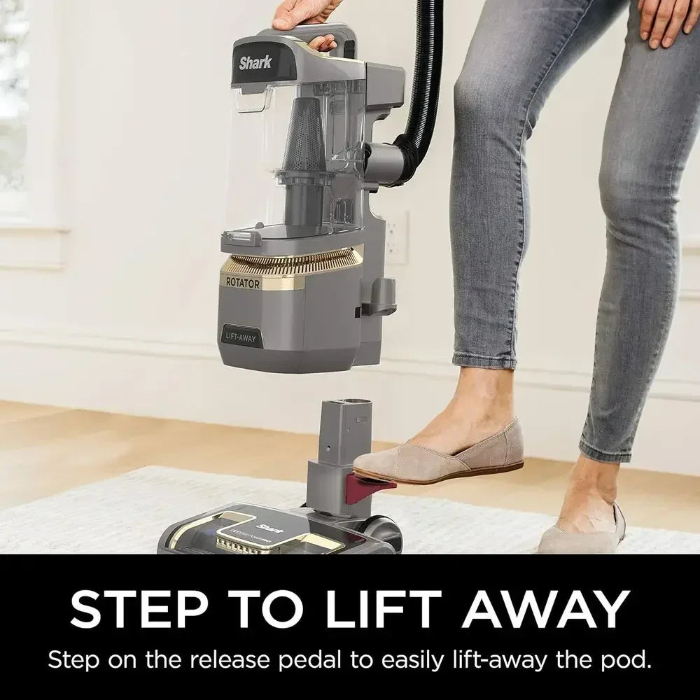 Upright Vacuum with Self-Cleaning Brushroll, Pet Hair Removal, HEPA Filter, 89 Quart Dust Cup, Silver (Renewed)
