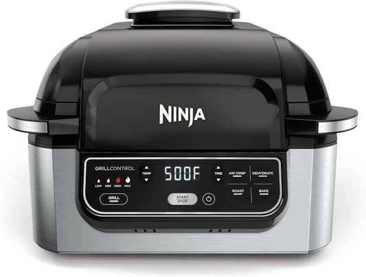 Indoor Grill & Air Fryer, 5-in-1 Multifunction: Grill, Air Fry, Roast, Bake, & Dehydrate, Cyclonic Grilling Technology, XL Capac