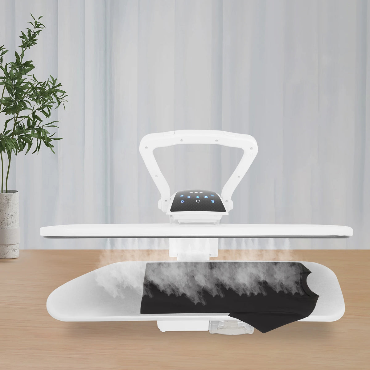 Professional Steam Iron Press 5 Fabric Mode Intelligent Steam Press Desktop Garment Steam Press Iron Household Ironing Equipment for Home Apparel Shop Curtain Sheet